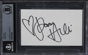 Paris Hilton The Simple Life Authentic Signed 3x5 Index Card BAS Slabbed