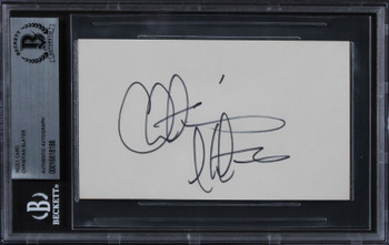 Christian Slater Mr. Robot Authentic Signed 3x5 Index Card BAS Slabbed