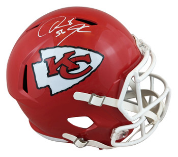 Chiefs Derrick Johnson Authentic Signed Full Size Speed Rep Helmet BAS Witnessed