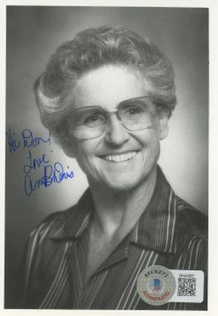 Ann B. Davis The Brady Bunch "Hi Don! Love" Signed 3.5x5 Photo BAS #BK43307
