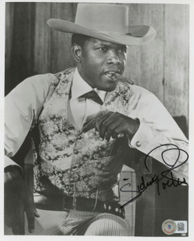 Sidney Poitier Buck And The Preacher Authentic Signed 8x10 Photo BAS #BL44624