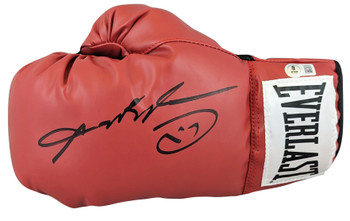 Sugar Ray Leonard Signed Red Left Hand Everlast Boxing Glove BAS Witnessed