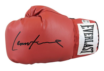 Lennox Lewis Authentic Signed Red Left Hand Everlast Boxing Glove BAS Witnessed