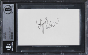 Elijah Wood Lord of the Rings Authentic Signed 3x5 Index Card BAS Slabbed