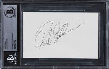 Frank Gorshin Batman Authentic Signed 3x5 Index Card Autographed BAS Slabbed