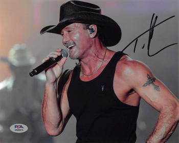 Tim McGraw Country Music Authentic Signed 8x10 Photo PSA/DNA #AN86815