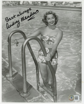 Audrey Meadows The Honeymooners "Best Always" Signed 8x10 Photo BAS #BL44536