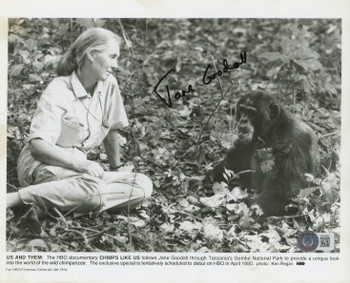 Jane Goodall Chimps Like Us Authentic Signed 8x10 Photo Autographed BAS #BL44585