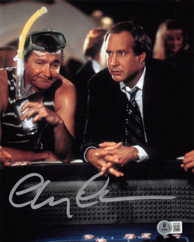 Chevy Chase Vegas Vacation Authentic Signed 8x10 Photo BAS Witnessed #1W377398