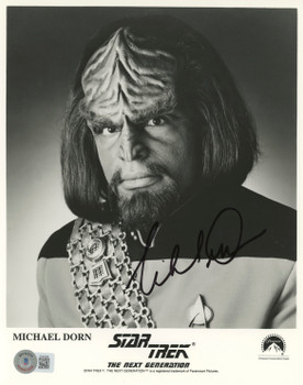 Michael Dorn Star Trek The Next Generation Signed 8x10 Photo BAS #BL44545