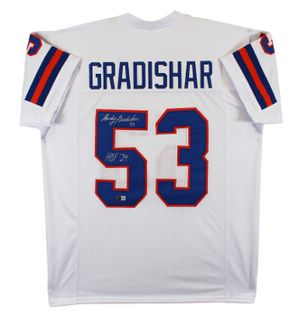 Randy Gradishar "HOF 24" Authentic Signed White Pro Style Jersey BAS Witnessed