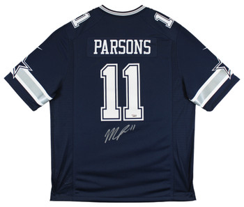Cowboys Micah Parsons Signed Navy Blue Nike Game Jersey w/ Silver Sig Fanatics
