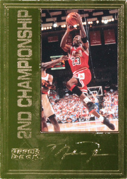 1996 Upper Deck Michael Jordan Career Collection #MJ7 2506/10000 22 Kt Gold Card