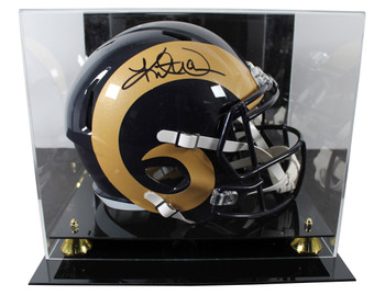 Rams Kurt Warner Signed 2000-16 TB Speed F/S Speed Rep Helmet W/ Case BAS Wit