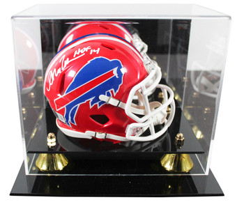 Bills Andre Reed "HOF 14" Signed 1987-01 TB Speed Mini Helmet W/ Case BAS Wit