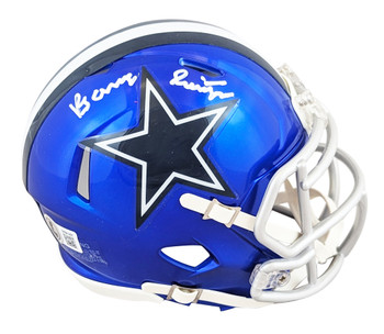 Cowboys Barry Switzer Authentic Signed Flash Speed Mini Helmet BAS Witnessed