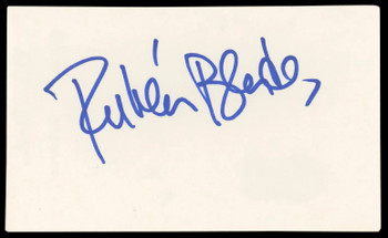 Rubén Blades Hands of Stone Authentic Signed 3x5 Index Card BAS #AD70416