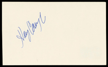 Harry Carey Jr. Three Godfathers Signed 3x5 Index Card Autographed BAS #BM57063