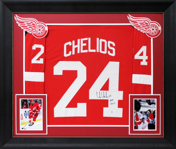 Chris Chelios "HOF 2013" Authentic Signed Red Pro Style Framed Jersey BAS