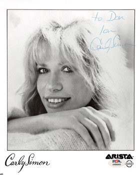 Carly Simon Musician To Don Love Authentic Signed 8x10 Photo PSA/DNA #AN86953