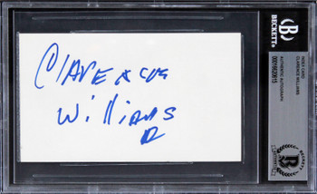 Clarence Williams American Gangster Authentic Signed 3x5 Index Card BAS Slabbed