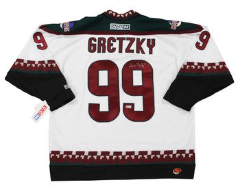 Coyotes Wayne Gretzky Authentic Signed White Jersey BAS #AD64152