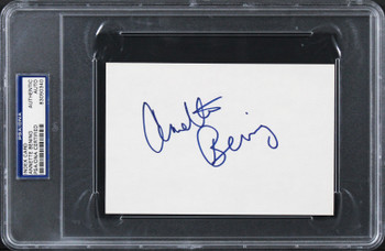 Annette Bening Authentic Signed 4X6 Index Card Autographed PSA/DNA Slabbed