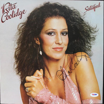 Rita Coolidge Satisfied Signed Album Cover W/ Vinyl Autographed PSA/DNA #V16075