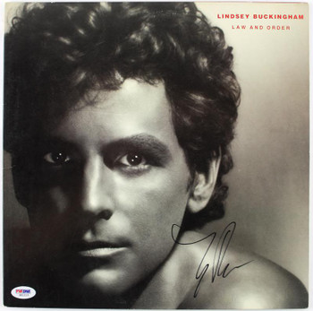 Lindsey Buckingham Fleetwood Mac Signed Album Cover W/ Vinyl PSA/DNA #S81215