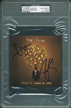 Joe King & Ben Wysocki Authentic Signed The Fray Cd Cover PSA/DNA Slabbed