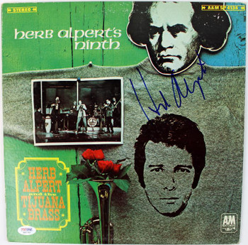 Herb Alpert Ninth Signed Album Cover W/ Vinyl Autograph PSA/DNA #S80794