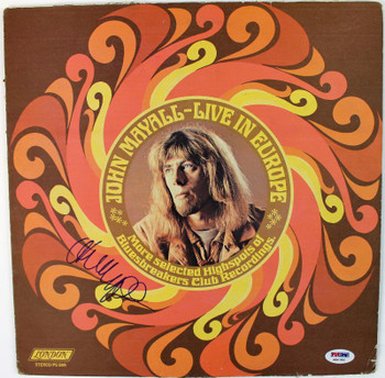 John Mayall Live In Europe Signed Album Cover W/ Vinyl Autograph PSA/DNA #S80782