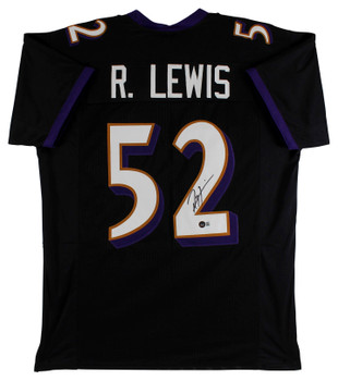 Ray Lewis Authentic Signed Black Pro Style Jersey Autographed PSA Or BAS Wit