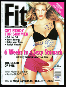 Elle Macpherson Authentic Signed Fit Magazine Cover Autographed PSA/DNA #I84830