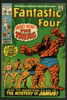 Stan Lee Signed Fantastic Four #107 Comic Book The Thing/Janus PSA/DNA #W18857