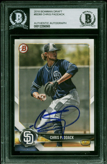 Angels Brandon Marsh Authentic Signed 2018 Bowman #BD-36 Card BAS