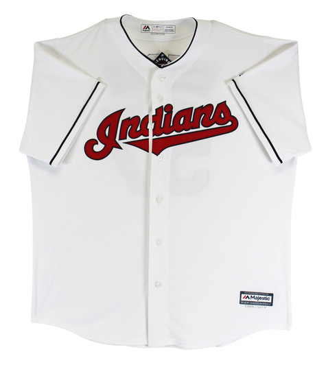 Cleveland Indians Majestic Official Cool Base Jersey - White