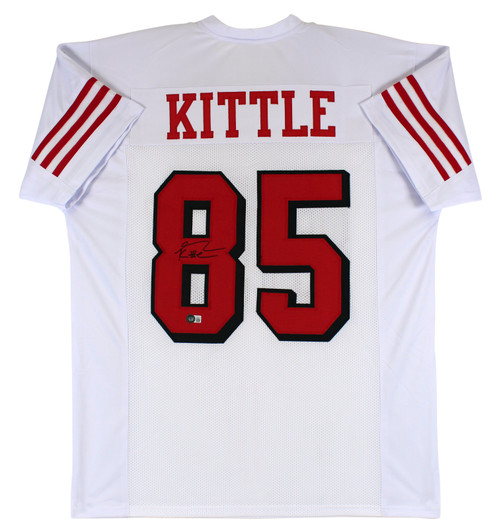 George Kittle Autographed 49ers Nike Black RFLCTV Jersey- Beckett W Hologram