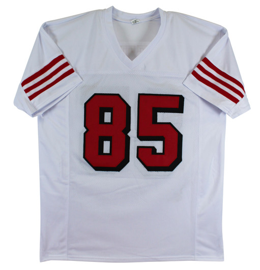 Press Pass Collectibles George Kittle Authentic Signed Black Pro Style Jersey w/ Red Numbers BAS Witness