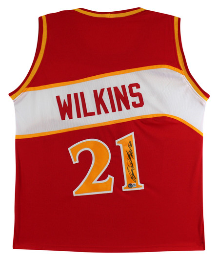 21 DOMINIQUE WILKINS Atlanta Hawks NBA Forward Red/White Throwback Jersey