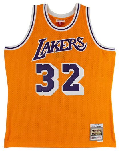 Magic Johnson Signed LA Lakers 1984-85 White M&N HWC Swingman Jersey B –  Sports Integrity