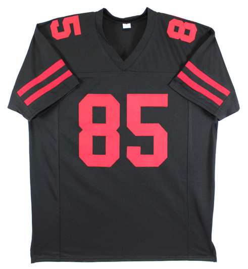 Press Pass Collectibles Deion Sanders Authentic Signed Black Pro Style Jersey w/ Red Numbers BAS Witness