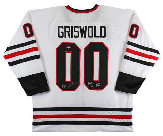 Chevy Chase Autographed National Lampoon's Christmas Vacation Clark  Griswold Hockey Jersey - Dynasty Sports & Framing