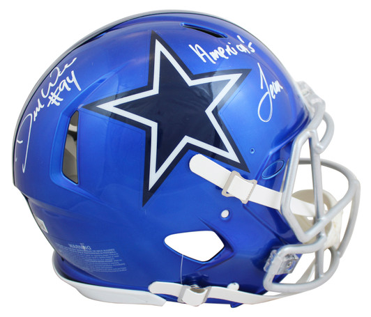 Emmitt Smith Autographed Cowboys Chrome Replica Full-Size Football