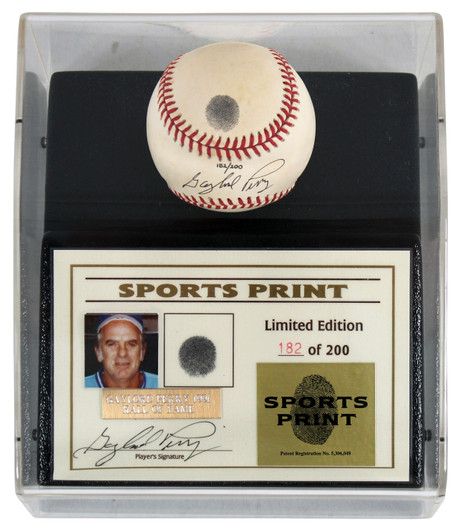 Braves Warren Spahn Signed Thumbprint Baseball LE #'d/200 w