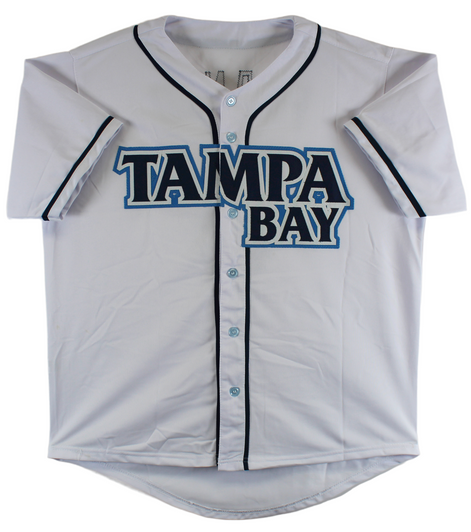 Wander Franco Tampa Bay Rays Autographed Light Blue Nike Authentic Jersey