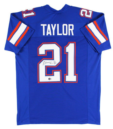 Fred Taylor Autographed White Pro Style Jersey - Beckett W Auth *2 – The  Jersey Source