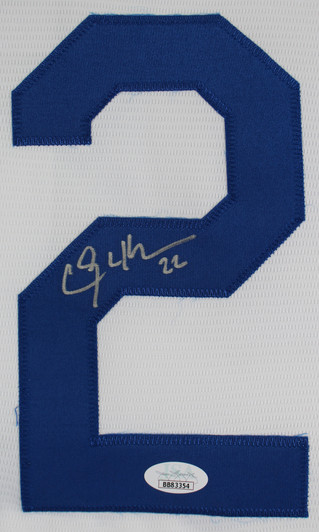 Dodgers Clayton Kershaw Authentic Signed White Majestic Framed Jersey JSA
