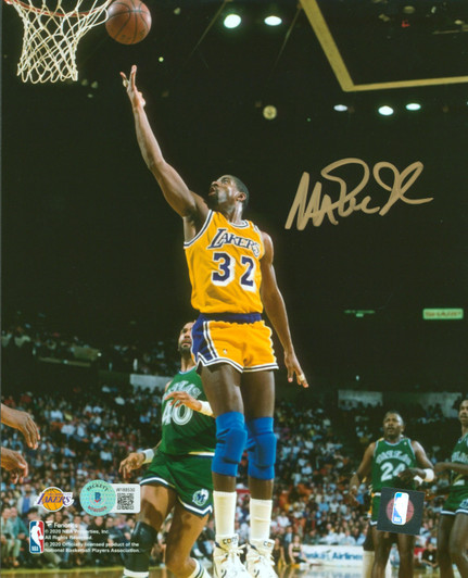 MAGIC JOHNSON Signed Inscribed LA Lakers Tegata LE of 32 UDA.