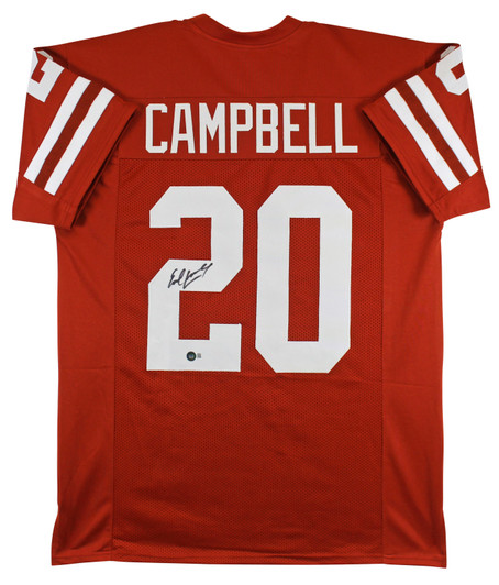Texas Earl Campbell HT 77 Signed Burnt Orange Pro Style Framed Jersey BAS